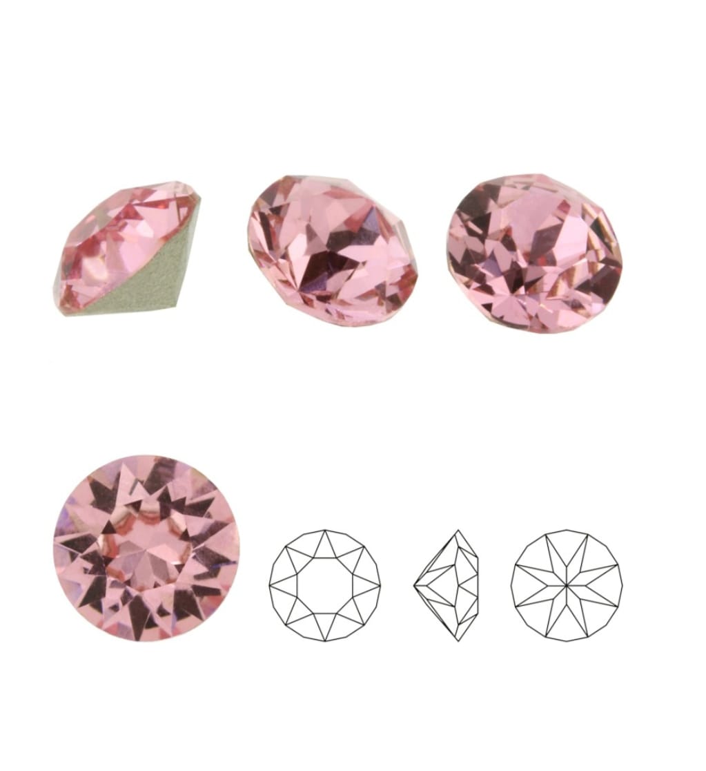 Swarovski® Chaton Light Rose PP14