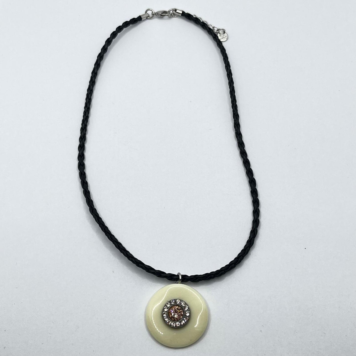 6509 Vintage Swarovski Kristallen Halskette mit karabinerverschluss 44cm