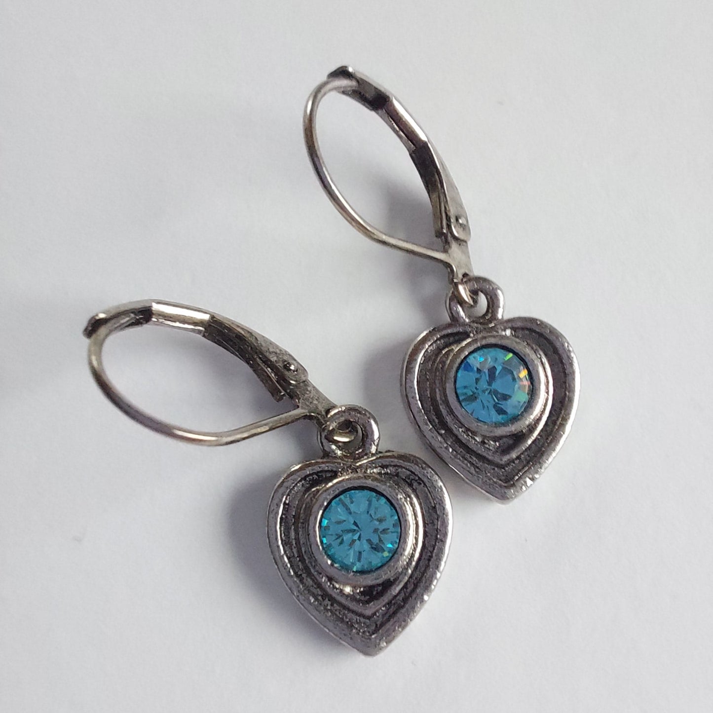 3223 Vintage-Ohrringe mit Swarovski Kristallen 25mm