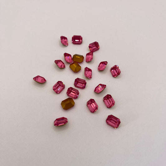 Swarovski® Fancy Vintage Octagon Rose Gold Foiled 10x8mm