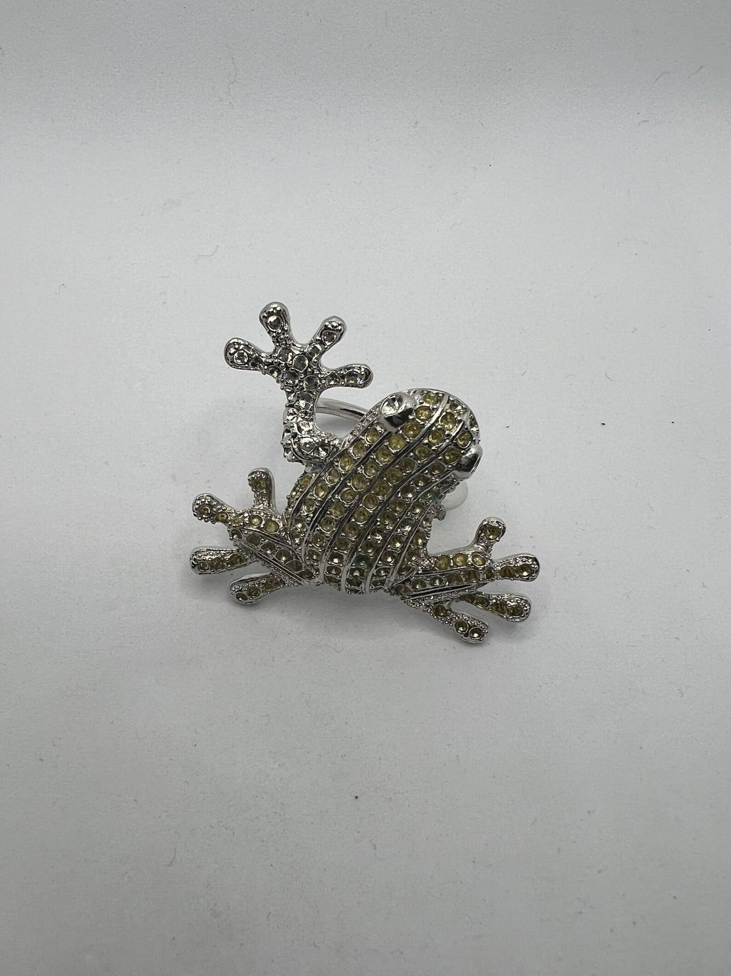 2485 Vintage Leerer Rhodium Schalhalter zum Befüllen mit Ceralun oder Swarovski Kristallen 60mm