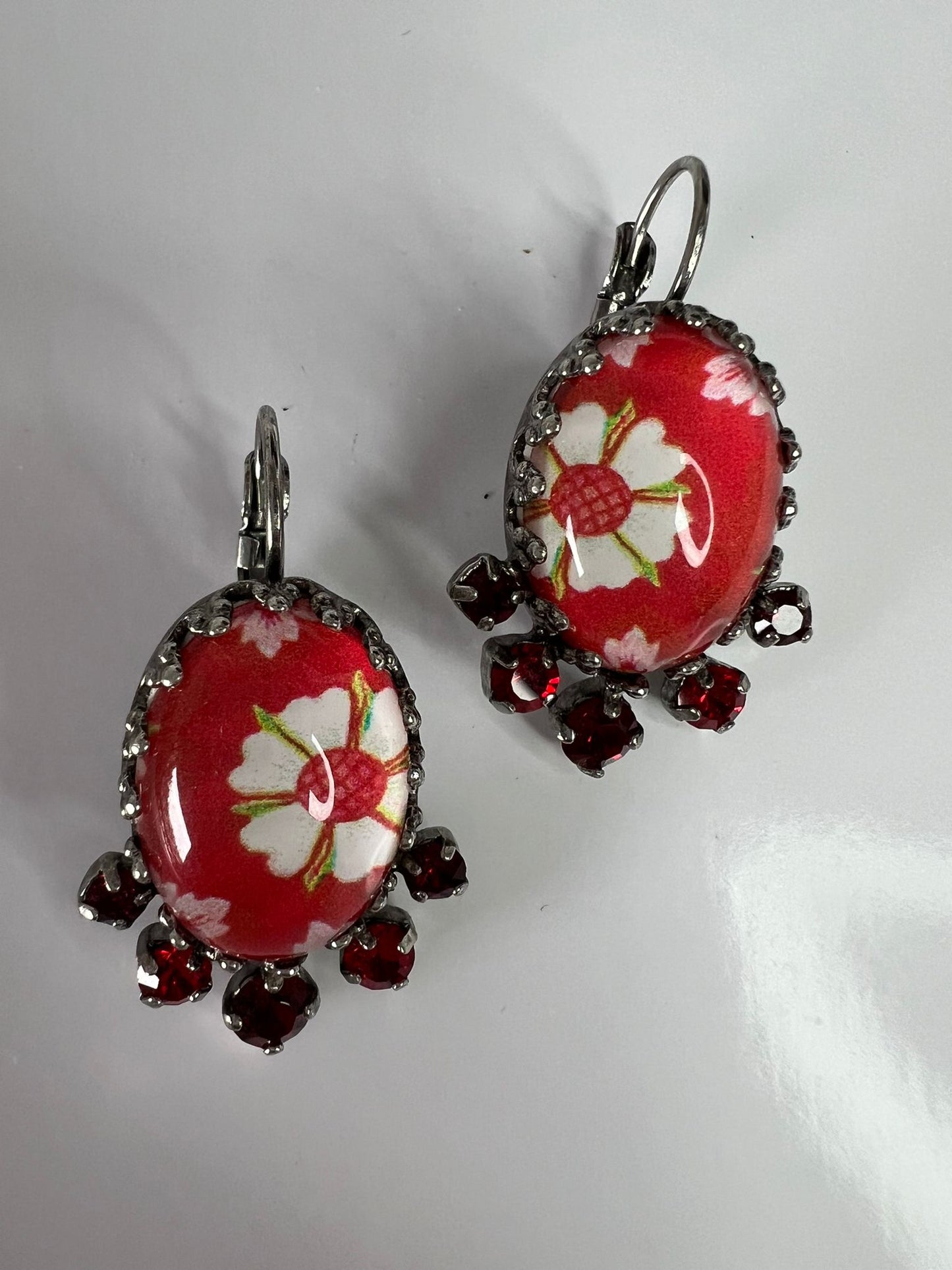 30408 Vintage Swarovski Kristallen Ohrhänger 24mm