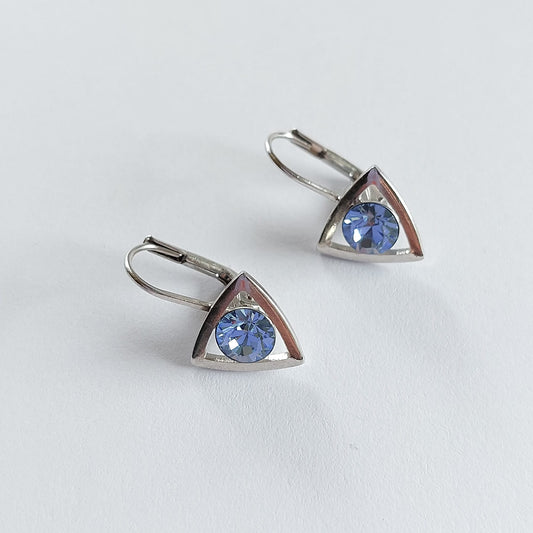 3151 Vintage Earring mit Swarovski Kristallen 20mm