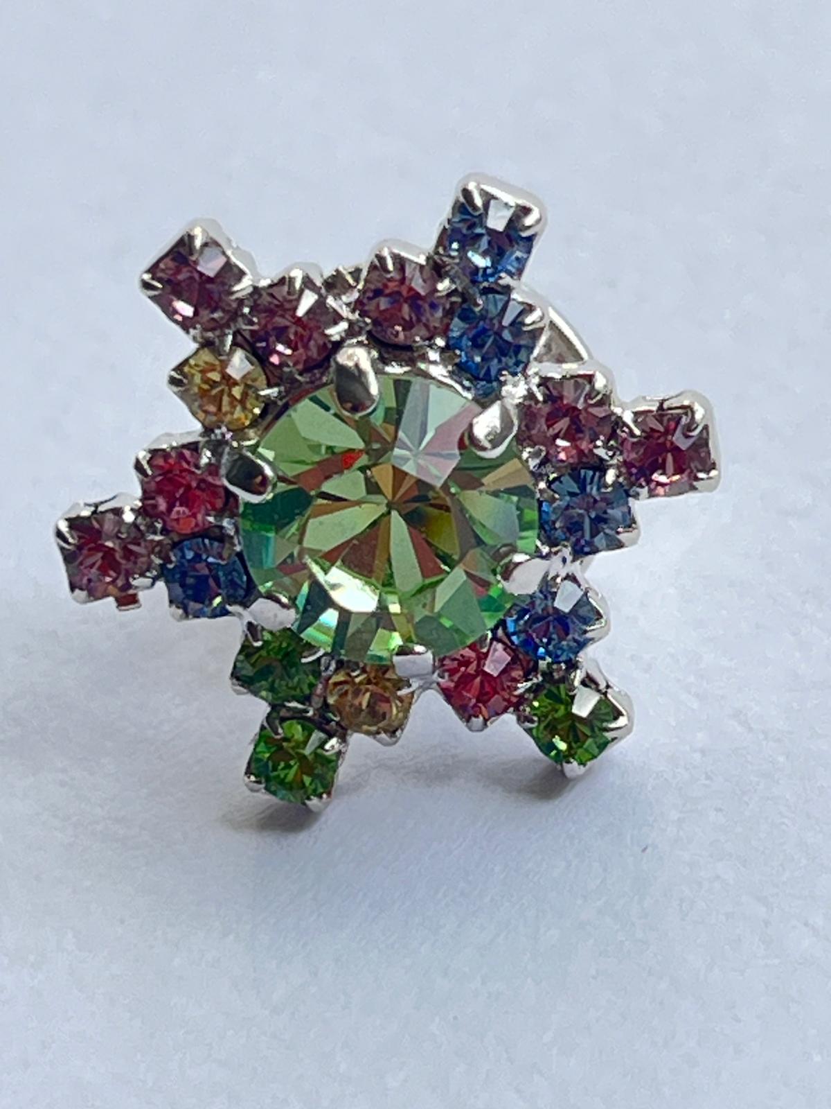 8592 Vintage Swarovski Kristallen Brosche 20mm