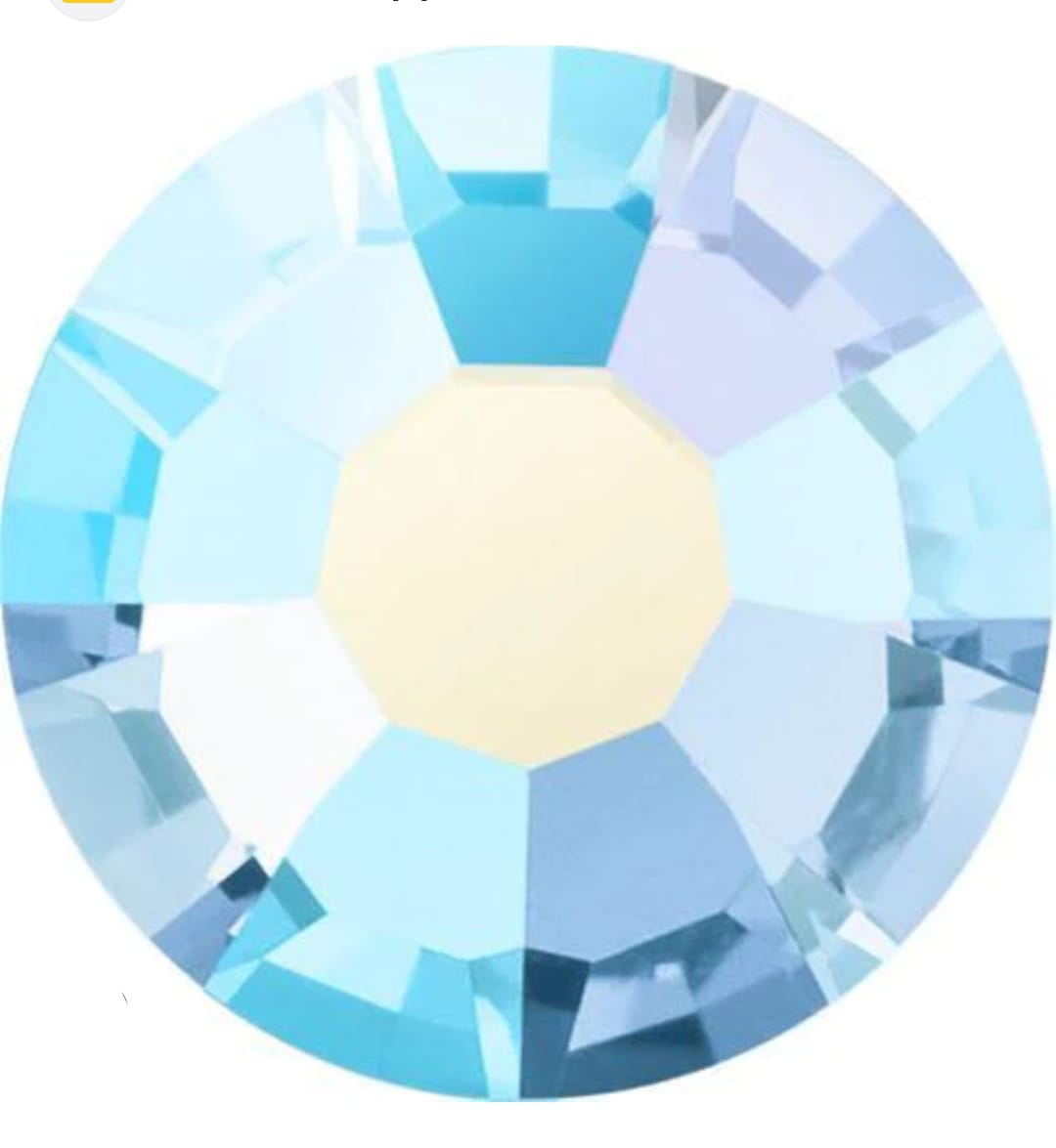 Swarovski® Nail Crystals Flat Rund Light Sapphire Aurore Boreale SS20