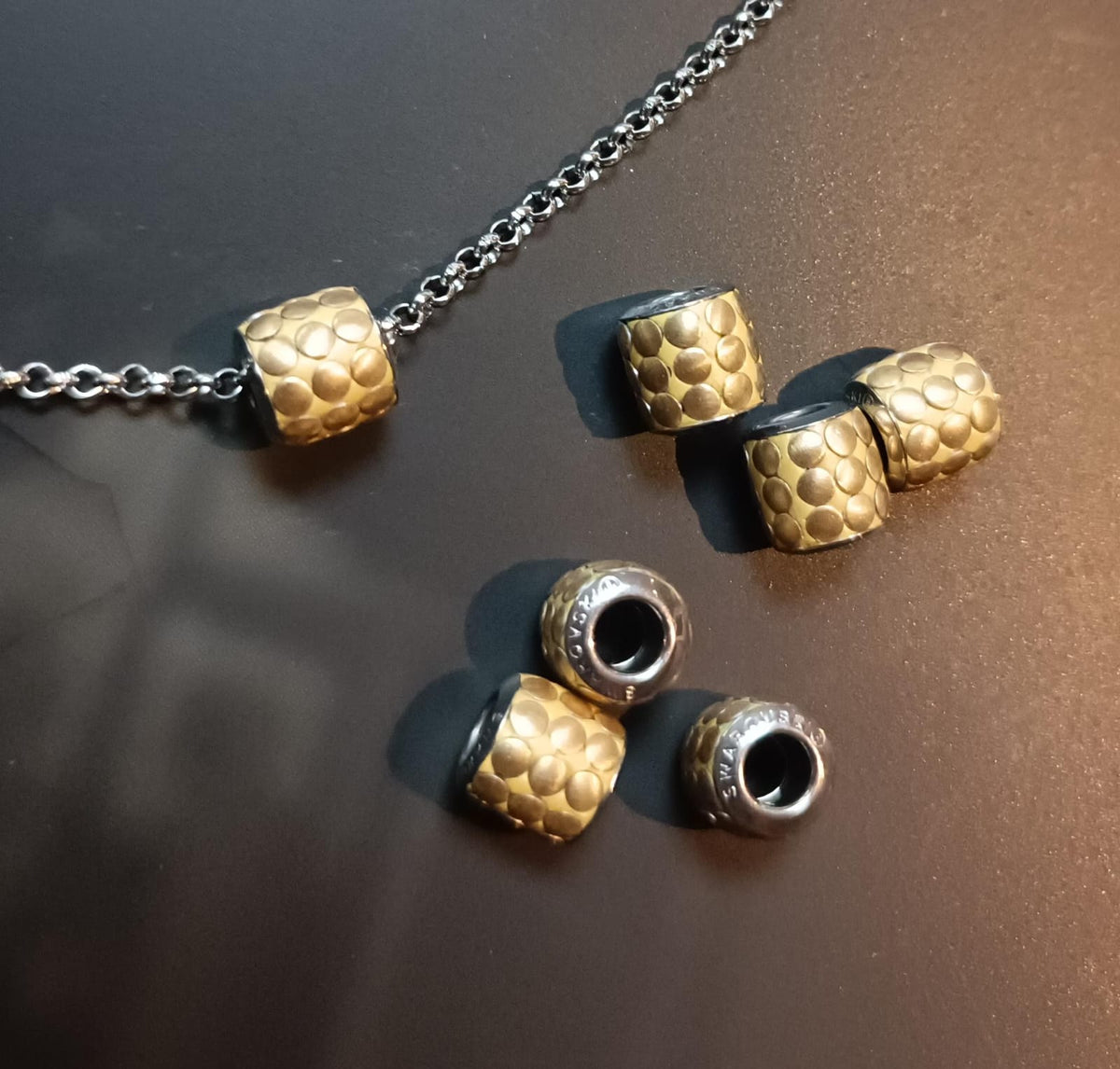 Swarovski® Charms Besatz Gold Matte 10mm