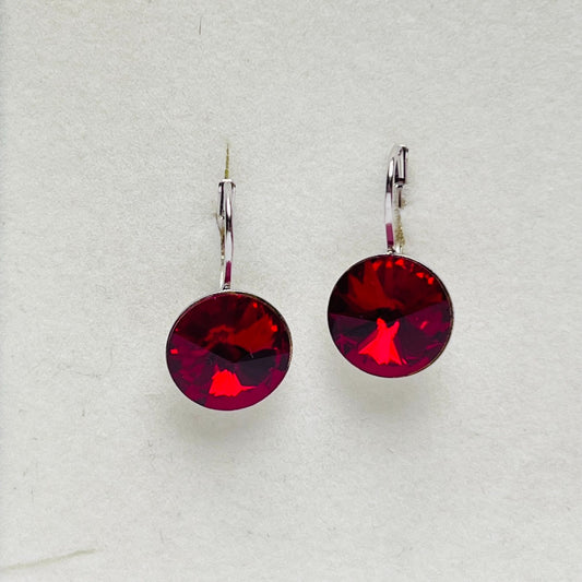 3951 Vintage Earring mit Swarovski Crystals 22mm