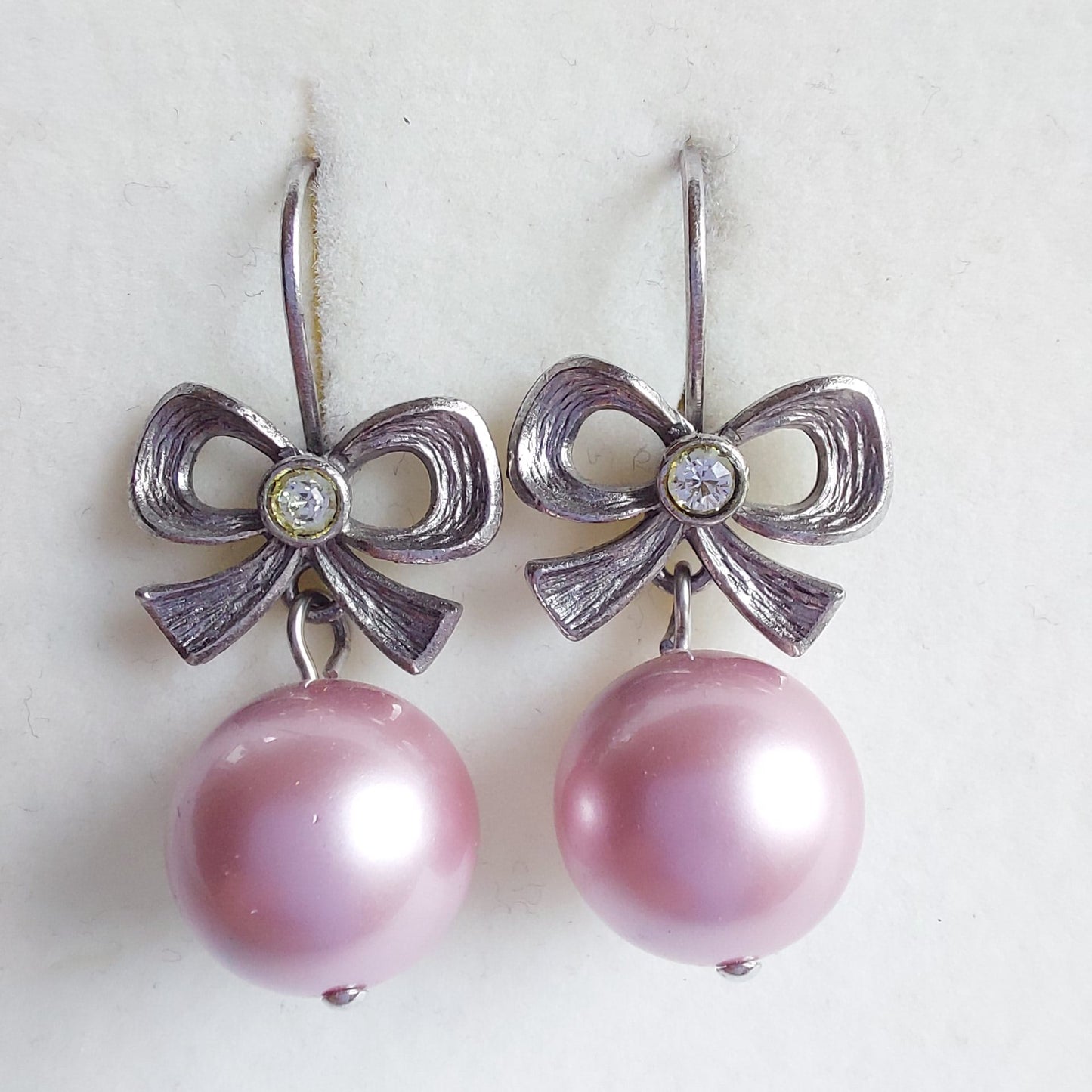 3317 Vintage-Ohrringe mit Swarovski Pearls 35mm