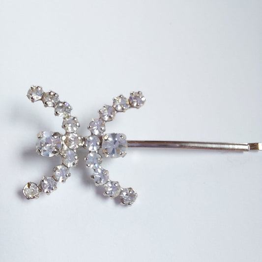 5017 Vintage Haarnadel mit Swarovski Kristallen 48mm