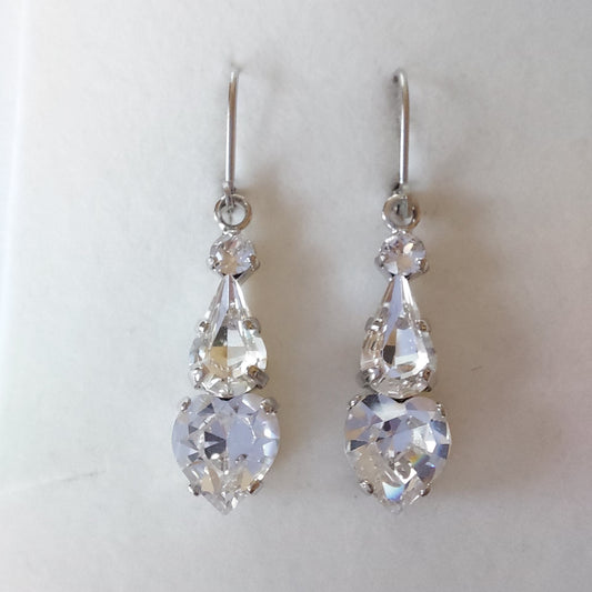3820 Vintage Earring mit Swarovski Crystals