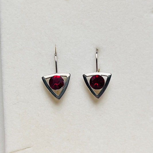 3911 Vintage Earrings mit Swarovski-Kristallen 20mm