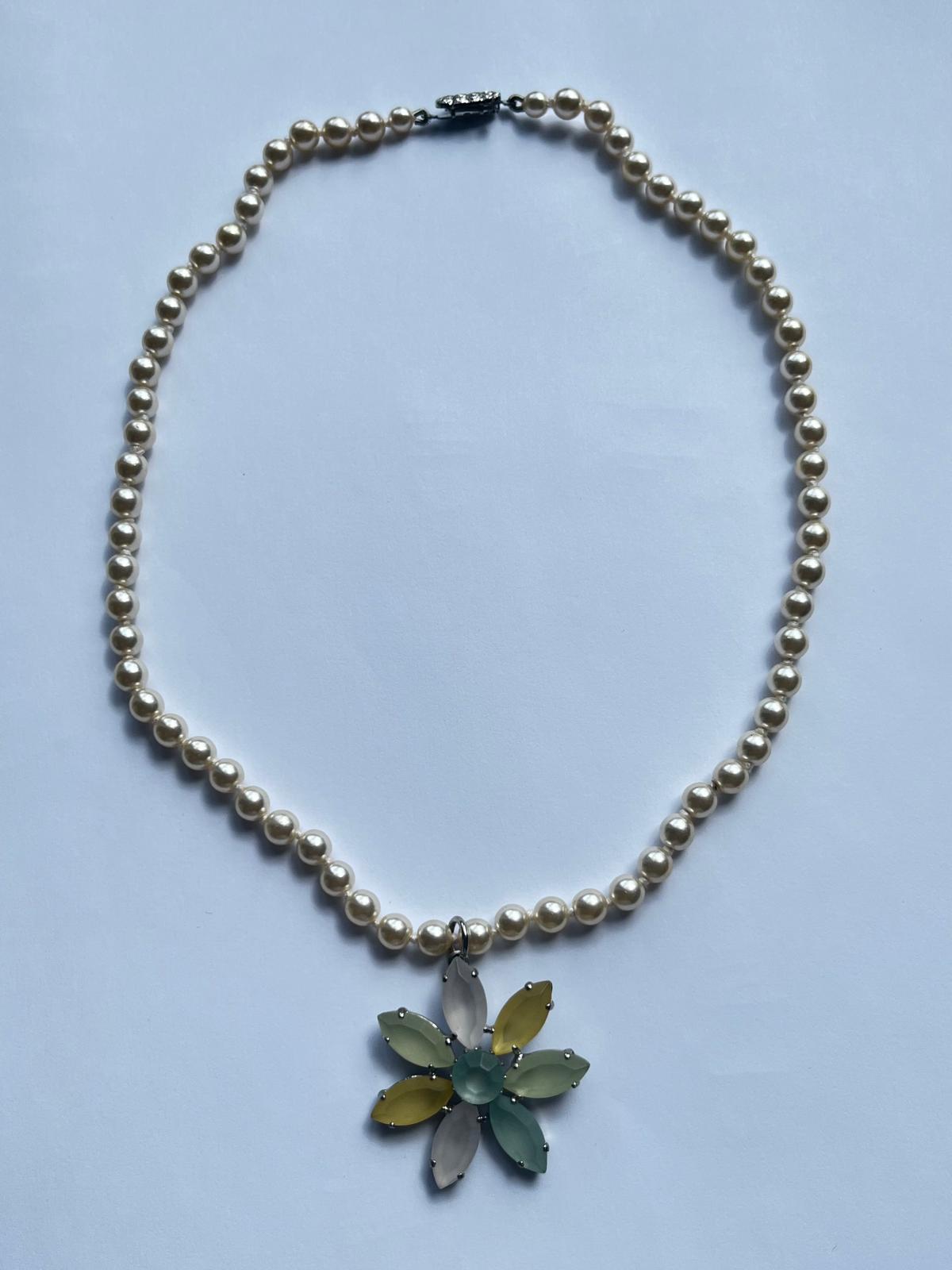 6079 Vintage Swarovski Kristallen Perlenkette 45cm