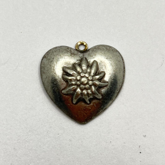 1154 Vintage Trachtenschmuck Kettenanhänger Edelweiß 19mm