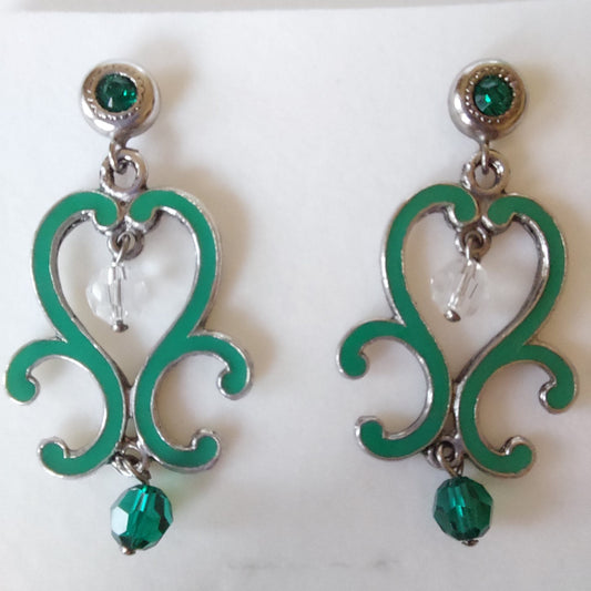 3837 Vintage Earring mit Swarovski Crystals