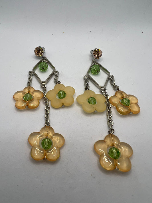 30584 Vintage Swarovski Kristallen Ohrhanger 90mm