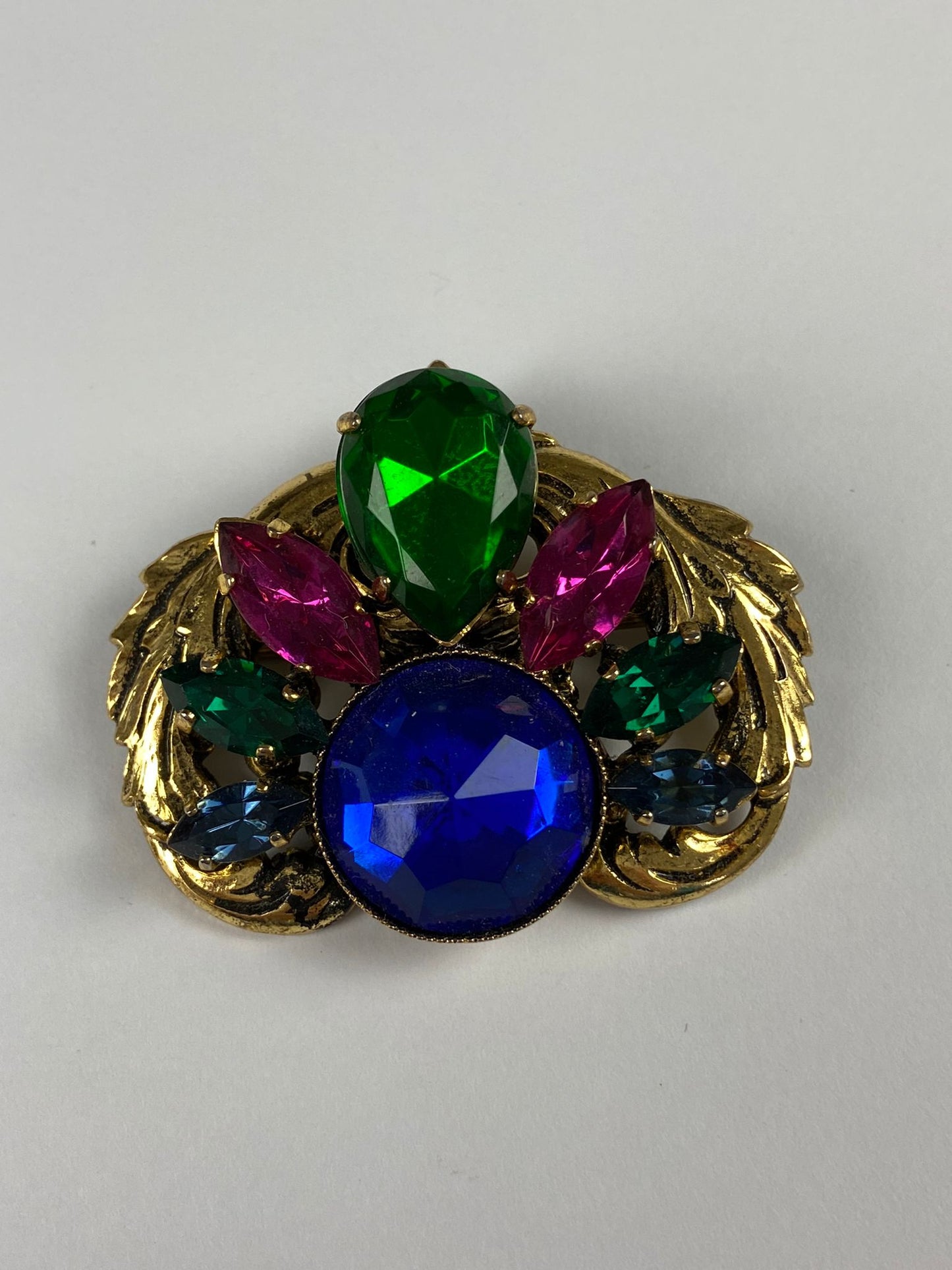 8249 Vintage Viktorianische Rococo Brosche 48,5x40mm