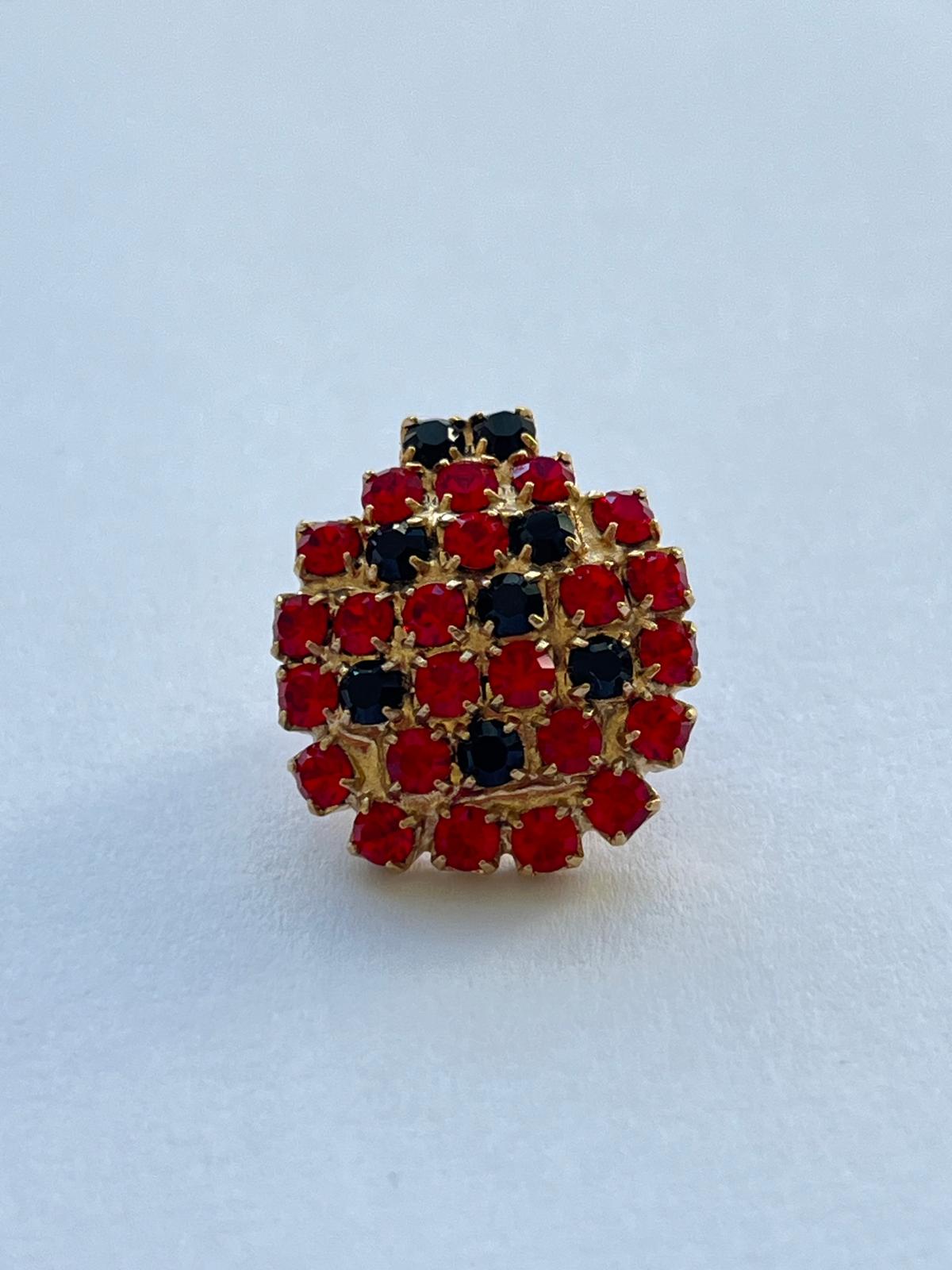 8606 Vintage Swarovski Kristallen Brosche 20mm