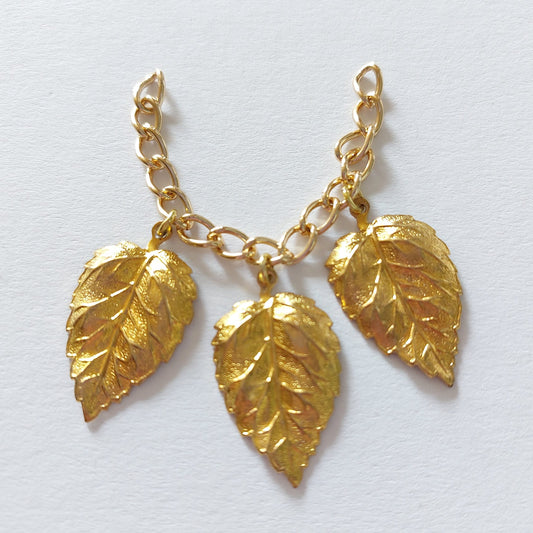 Vintage Blatt Trachten Schmuck 8cm