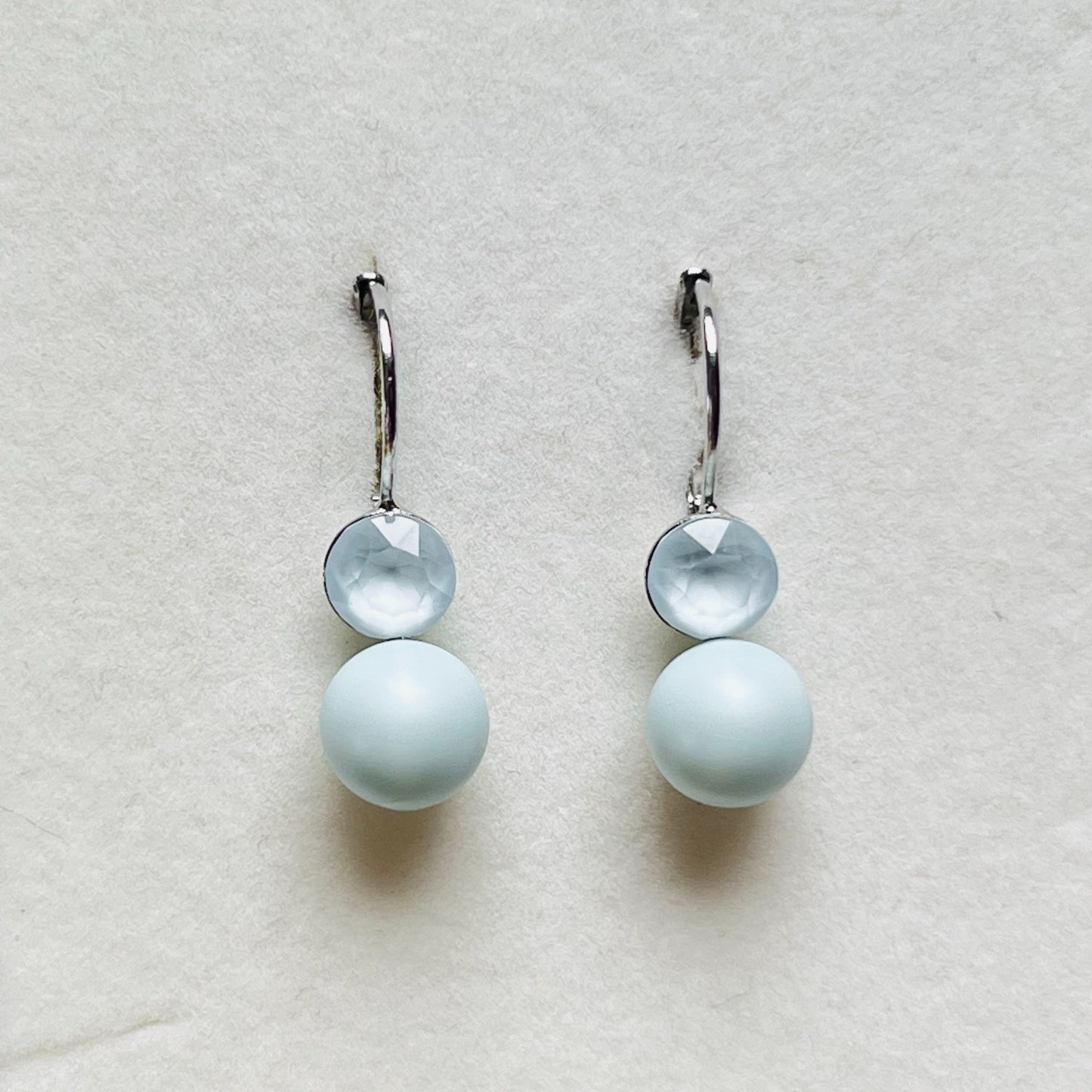 3961 Vintage Earring mit Swarovski Crystals 27mm