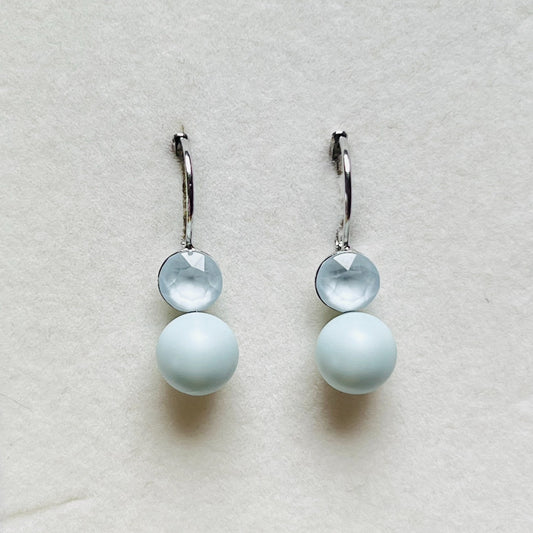 3961 Vintage Earring mit Swarovski Crystals 27mm