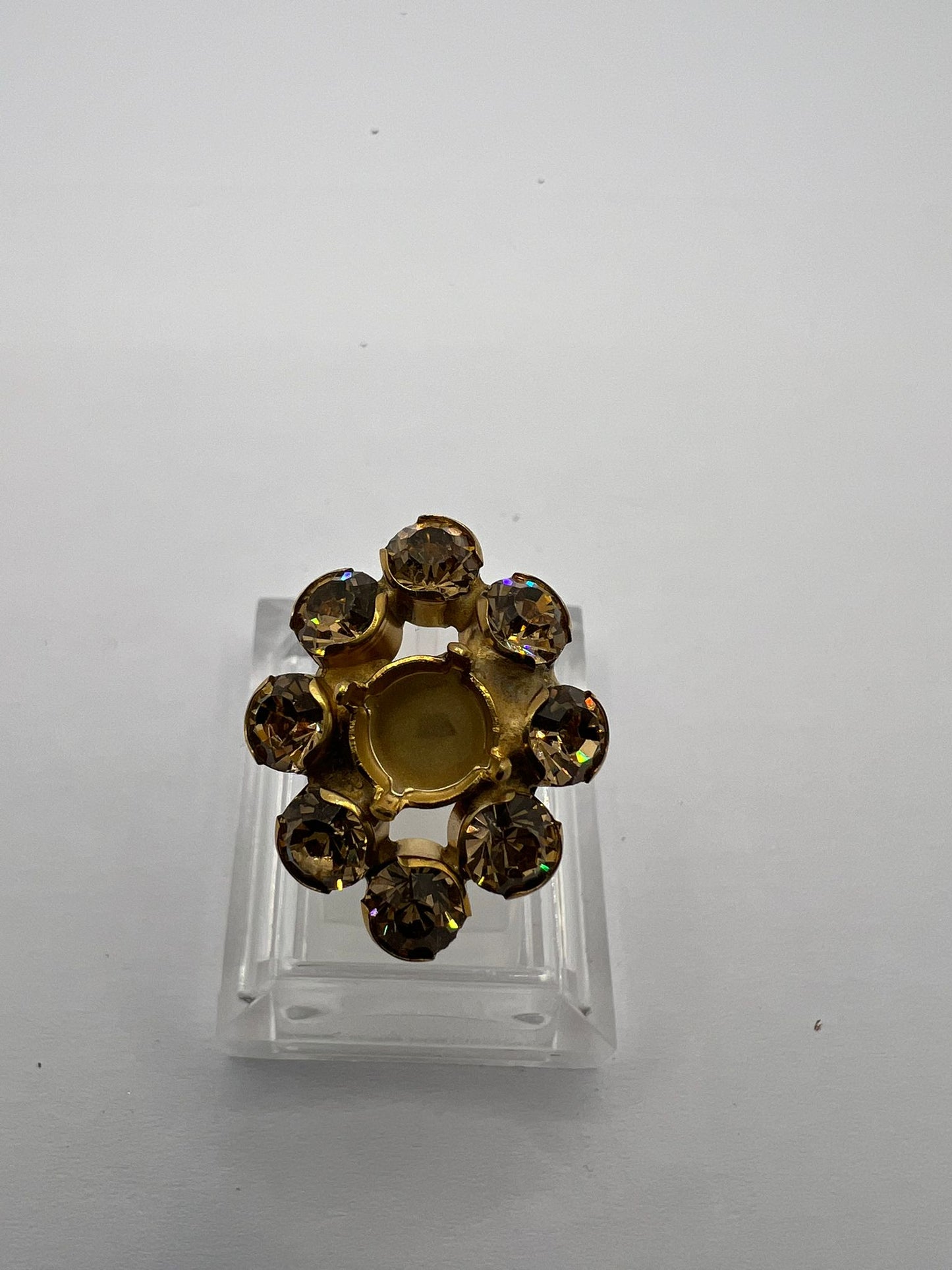 9681 Vintage Swarovski Kristallen halb gefüllt Ring 25mm