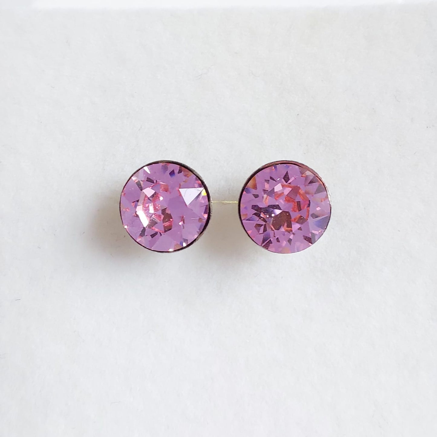 3652 Vintage Ohrringe mit Swarovski Kristallen 9mm