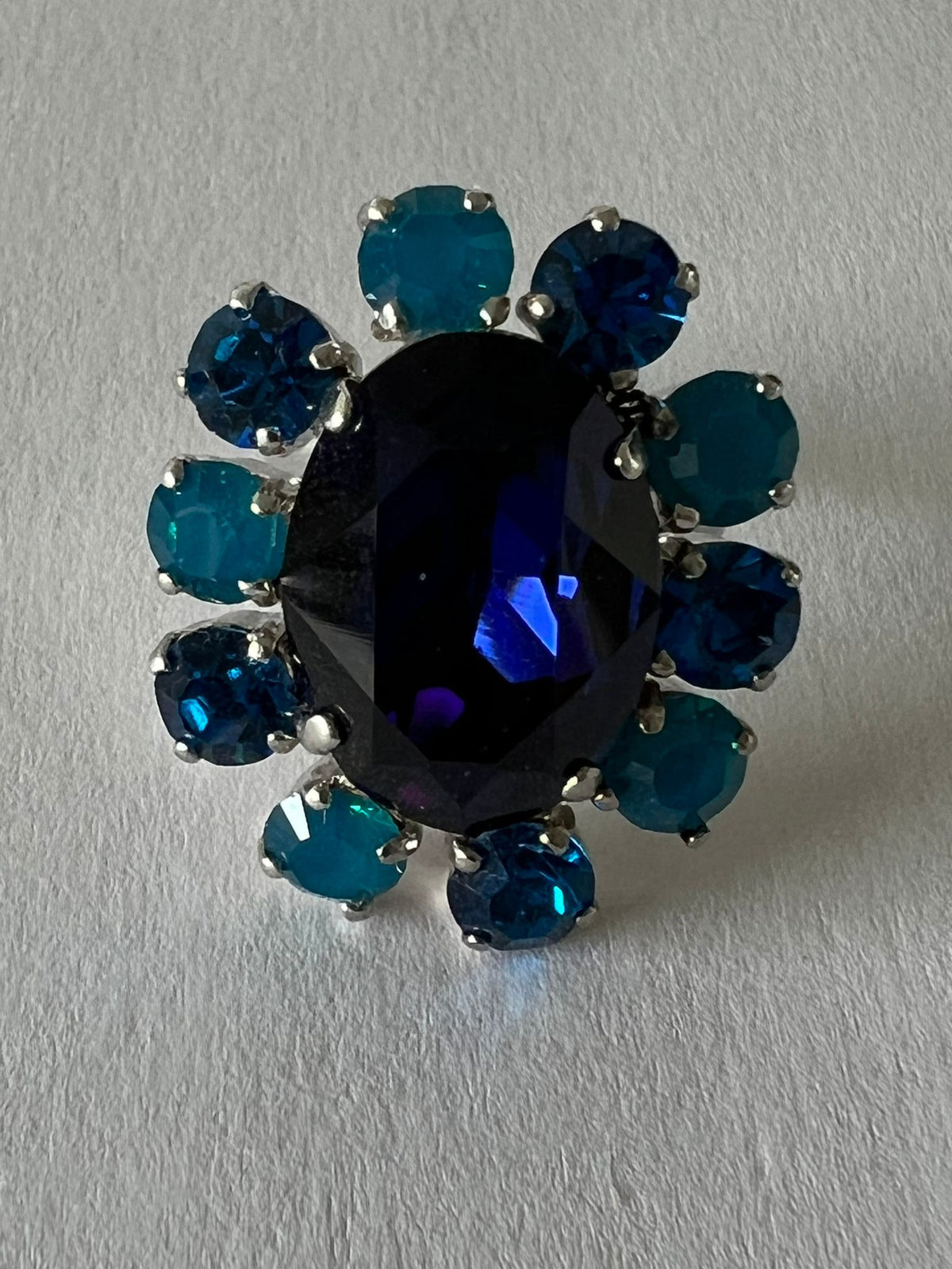 9731 Vintage Swarovski Kristallen Ring 25mm