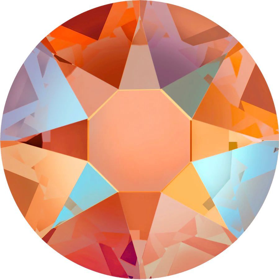 Swarovski® Nail Crystals Flat Rund Tangerine Shimmer SS16
