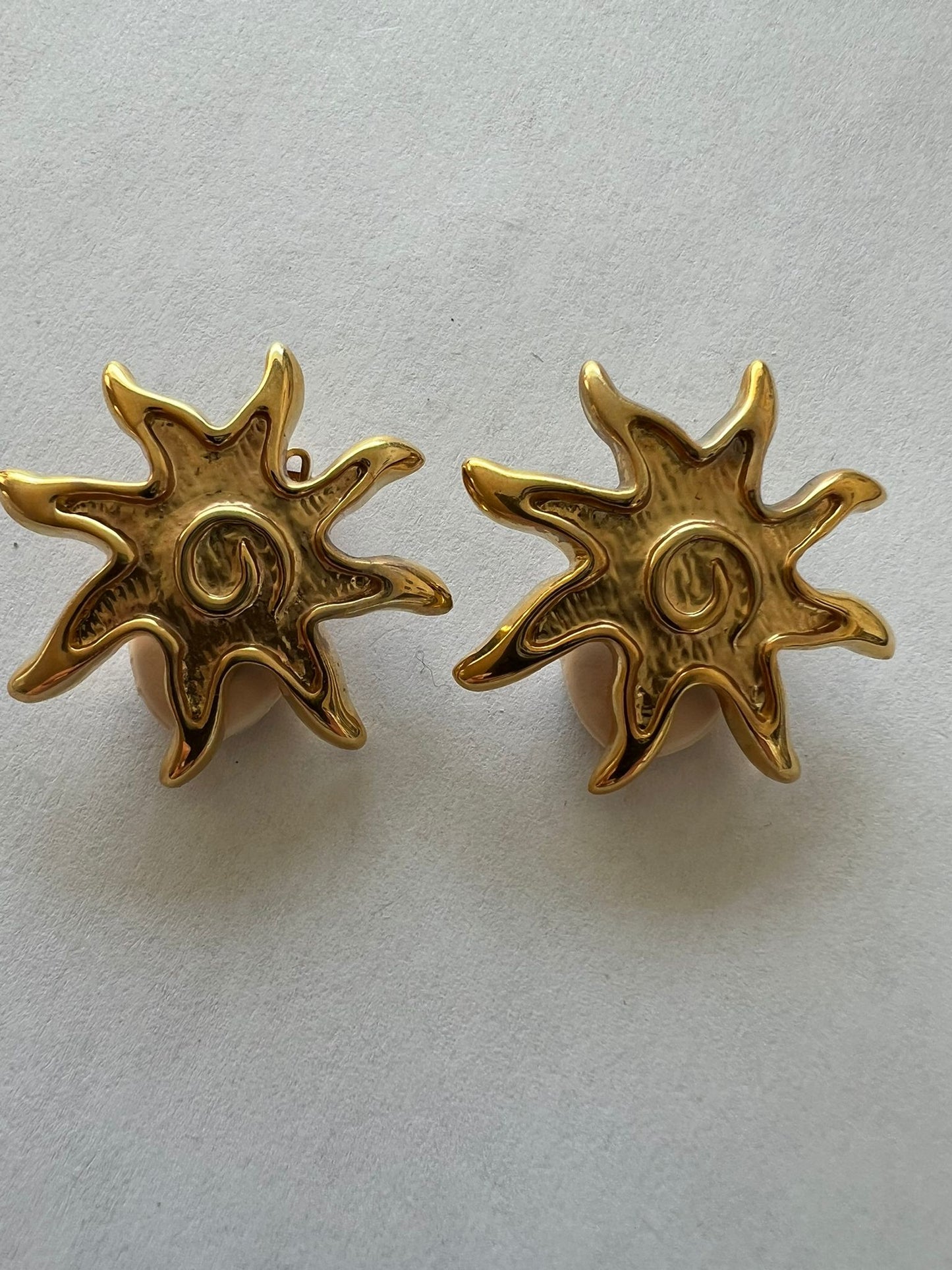 3014 Vintage Sonnen Ohrclip 32mm