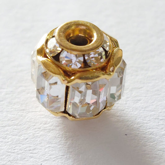 5099 Vintage Perle Zwischenteil Mit Swarovski Kristallen 9,8×9,2mm