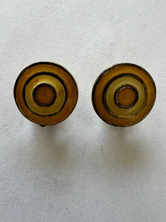 3009 Vintage Emaille Ohrclip 17mm