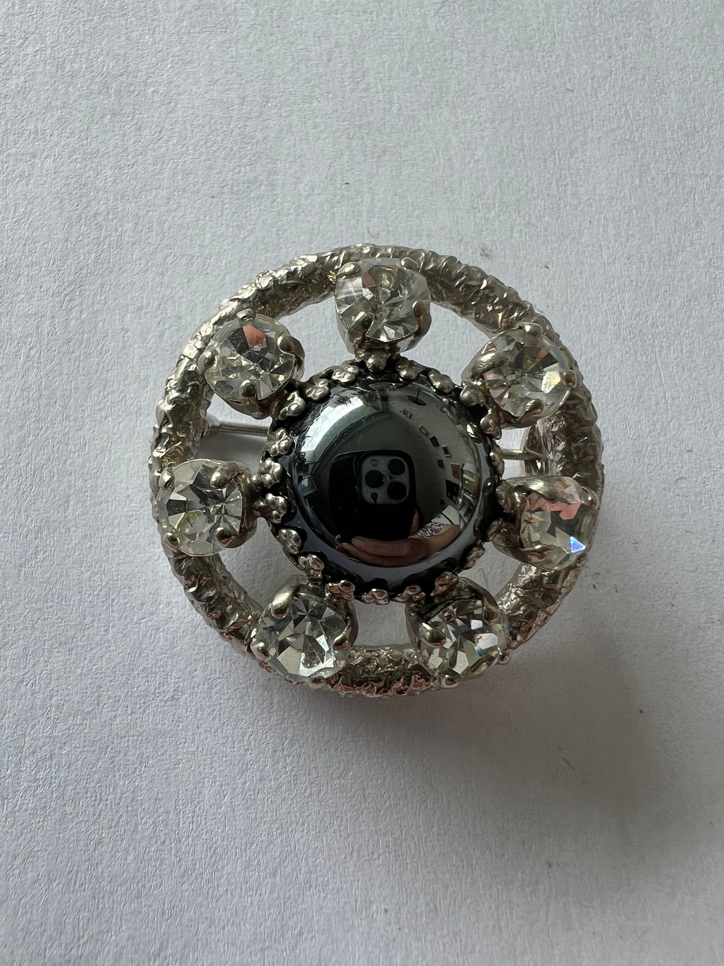 8540 Vintage Swarovski Kristallen Brosche 30mm