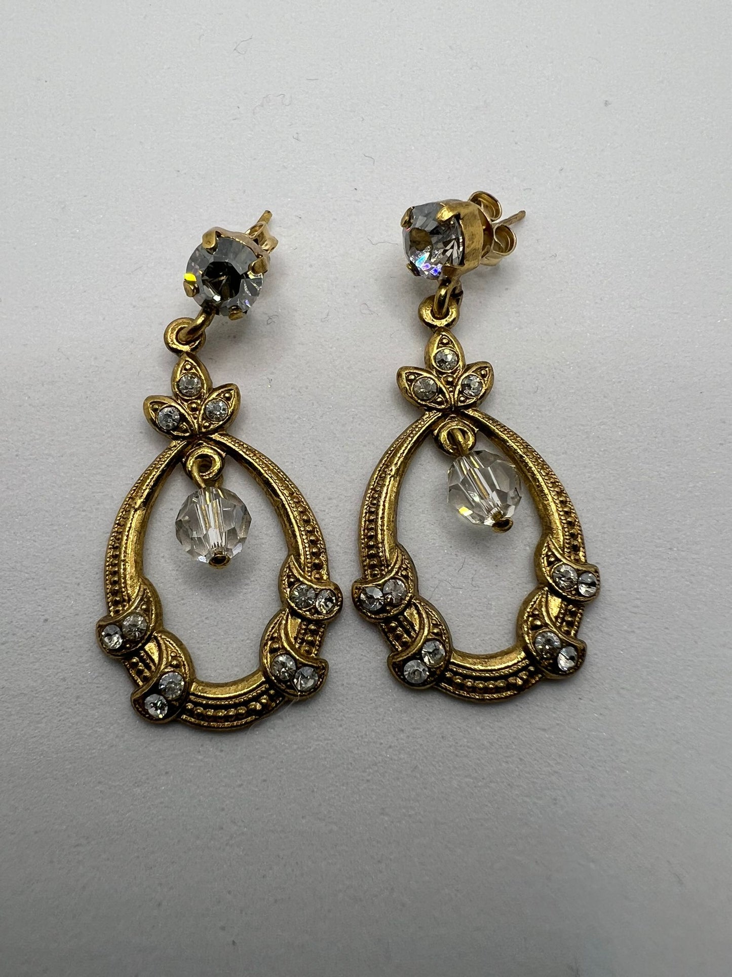 30447 Vintage Swarovski Kristallen Ohrhänger 35mm