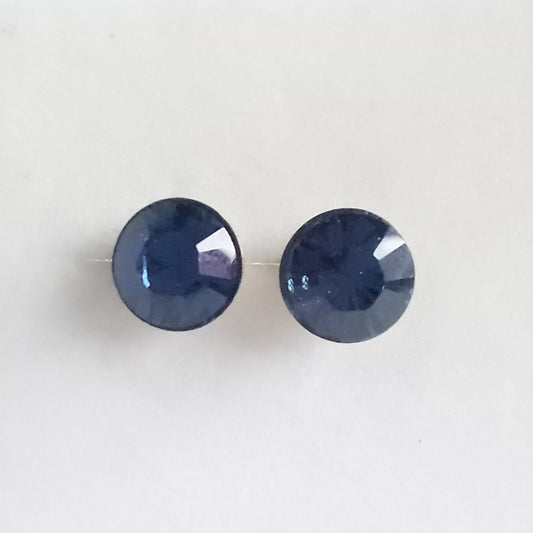 3174 Vintage-Ohrringe mit Swarovski Kristallen 9mm
