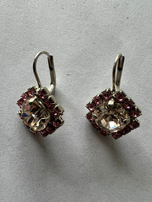 3126 Vintage Swarovski Kristallen Ohrhanger 12mm