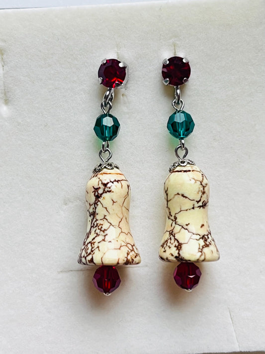 3925 Vintage Earring mit Swarovski Crystals 50mm