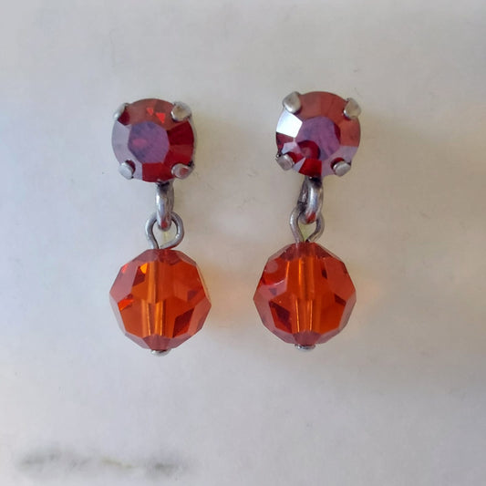 3774 Vintage Earring mit Swarovski Crystals