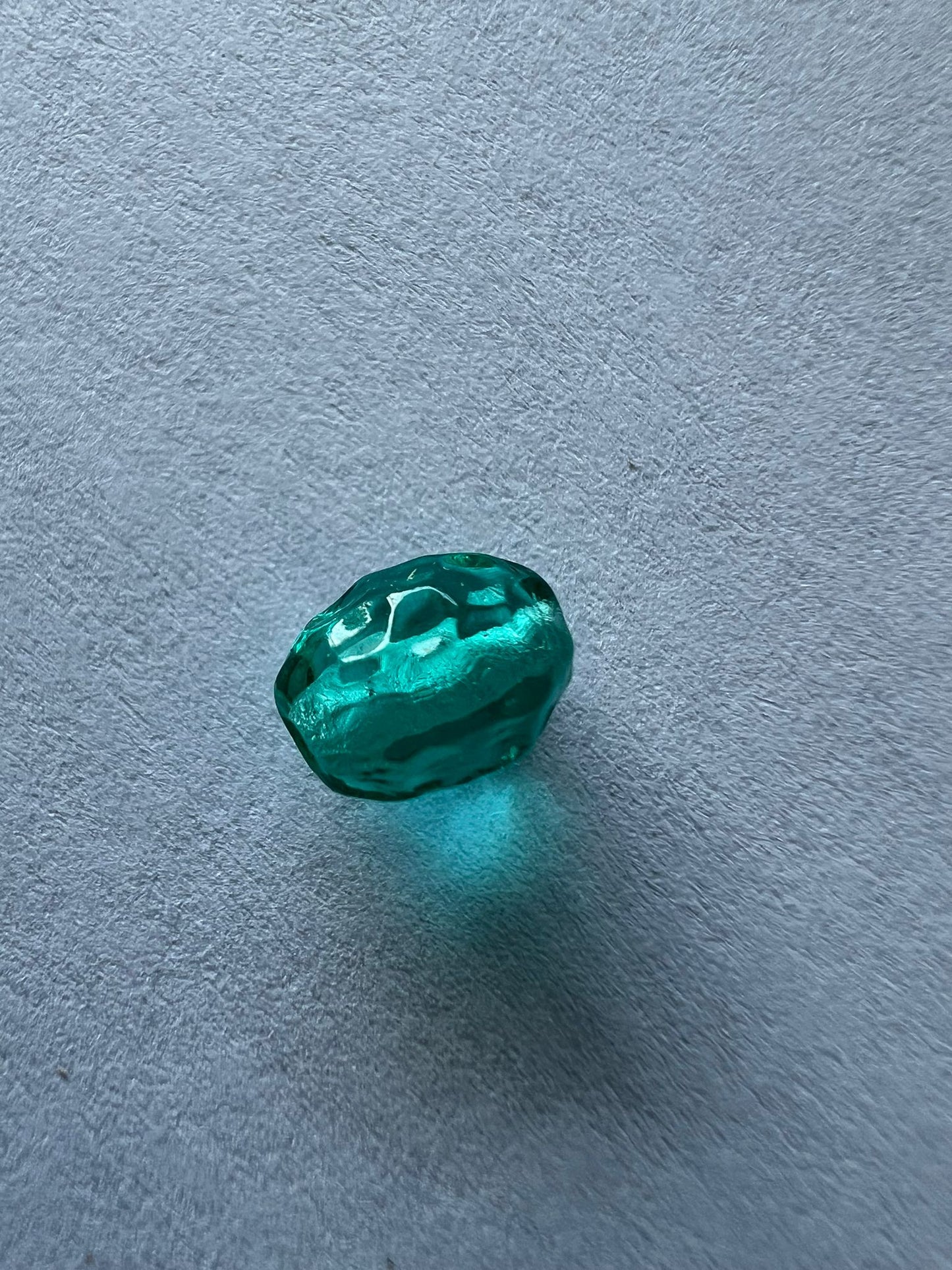 5694 Vintage Perlen Klar Türkis 7mm