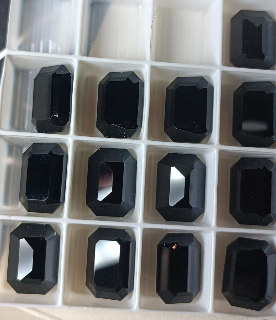 Swarovski® Fancy Octagon Jet Unfoiled 14x10mm
