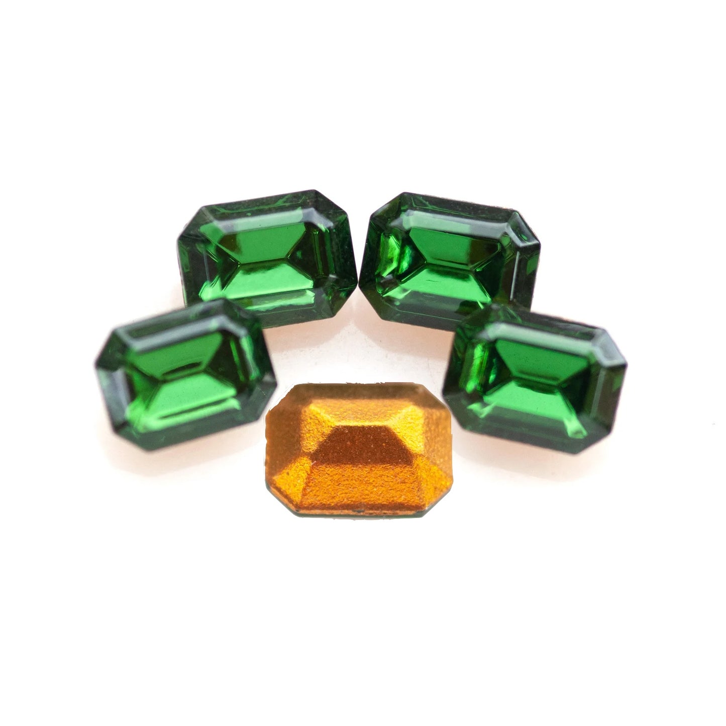 Swarovski® Fancy Vintage Octagon Turmaline Gold Foiled 14x10mm