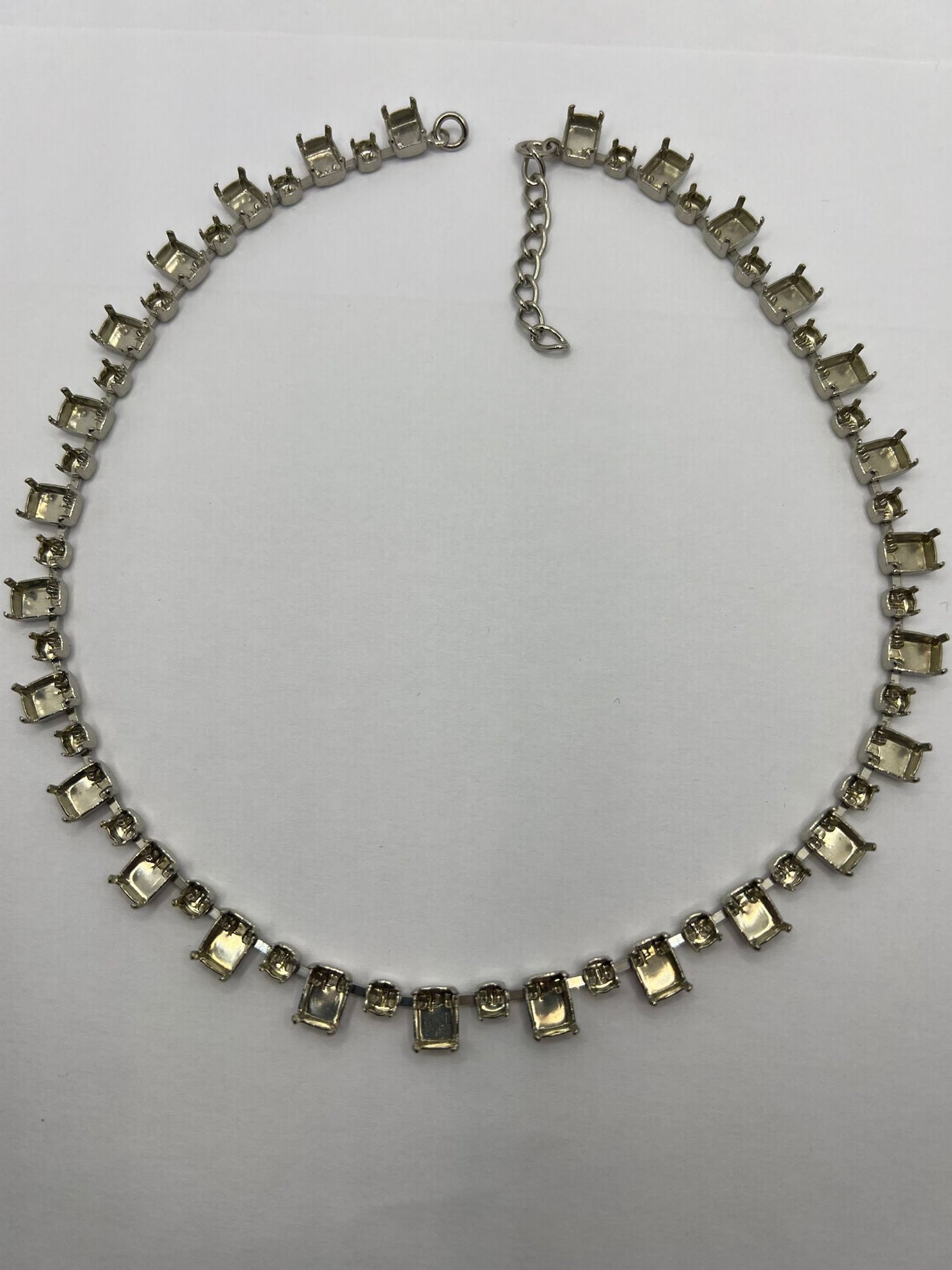 6419 Vintage leerer Collier zum Befüllen mit Swarovski Kristallen 39cm