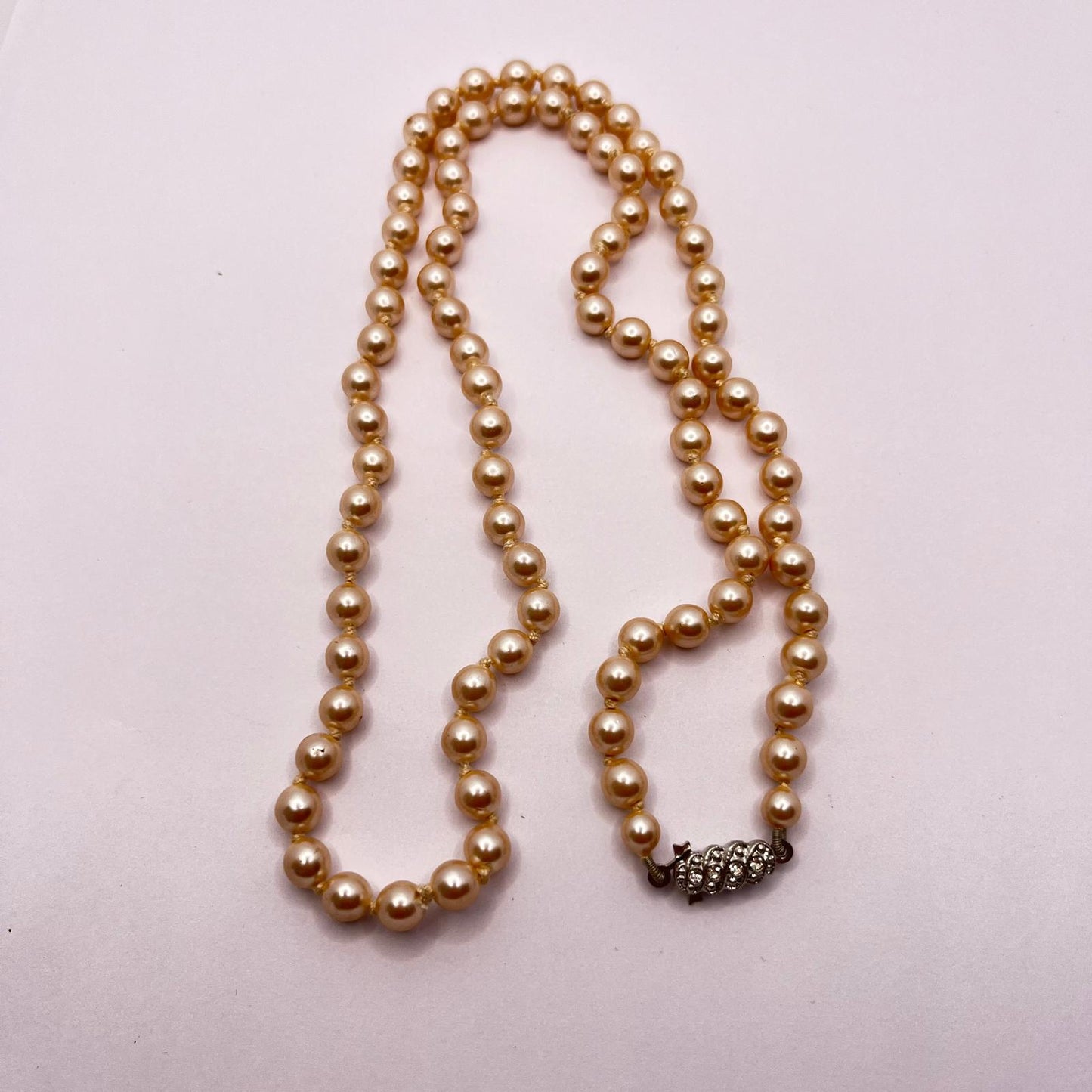 6332 Vintage Swarovski Kristallen Perlen Halskette 62cm