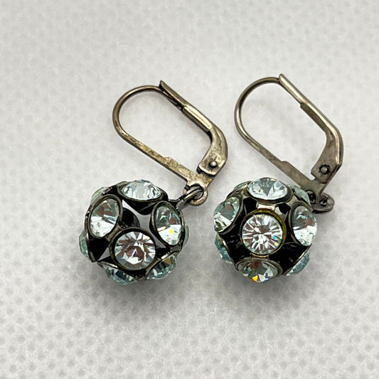 30486 Vintage Swarovski Kristallen Ohrhanger 10mm