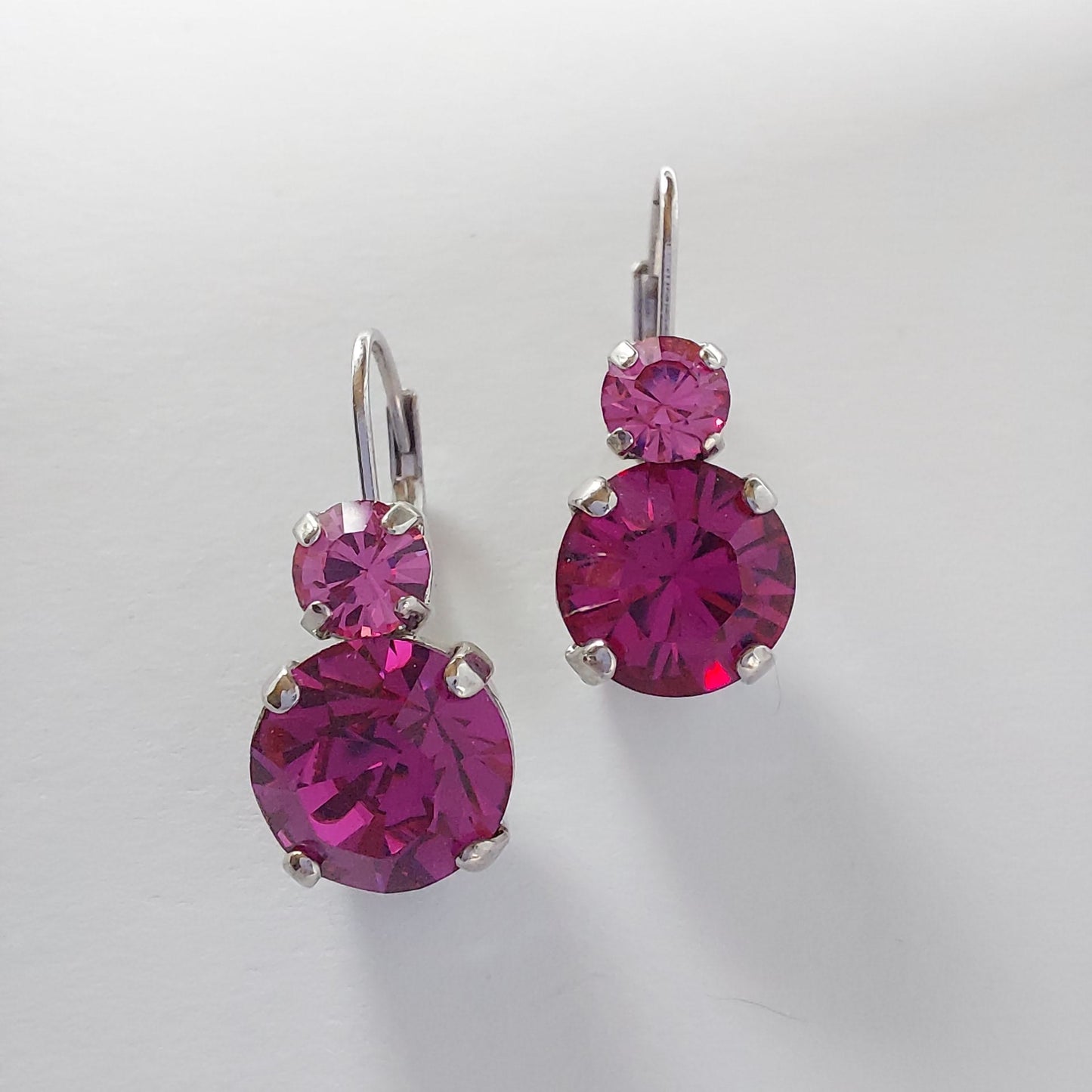 3290 Vintage-Ohrringe mit Swarovski Pearls 23mm