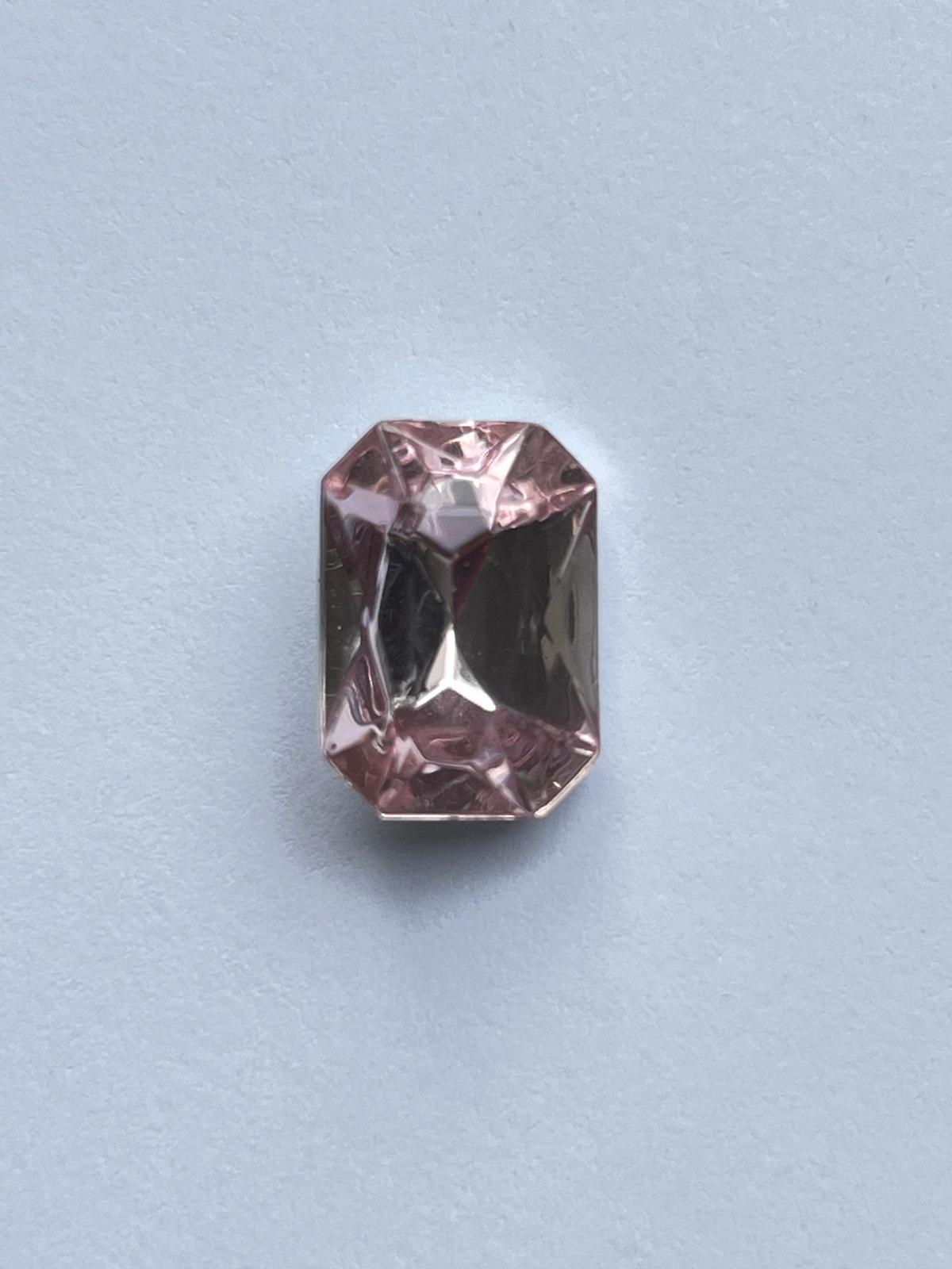 1018 Vintage Kunststoff Octagon Crystal Cut 12mm