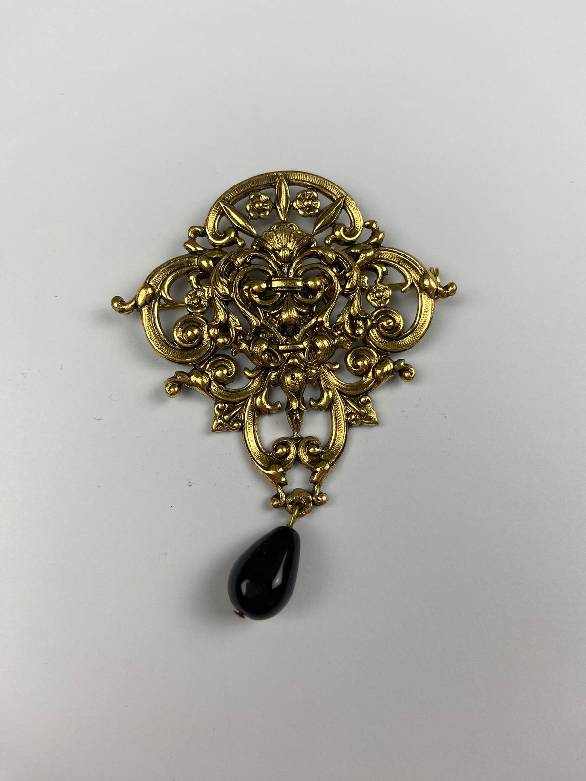 8621 Vintage Swarovski Kristallen Brosche mit Anhänger 75mm