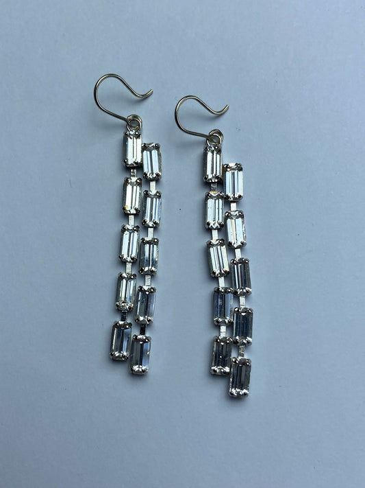 30467 Vintage Swarovski Kristallen Ohrhanger 69mm