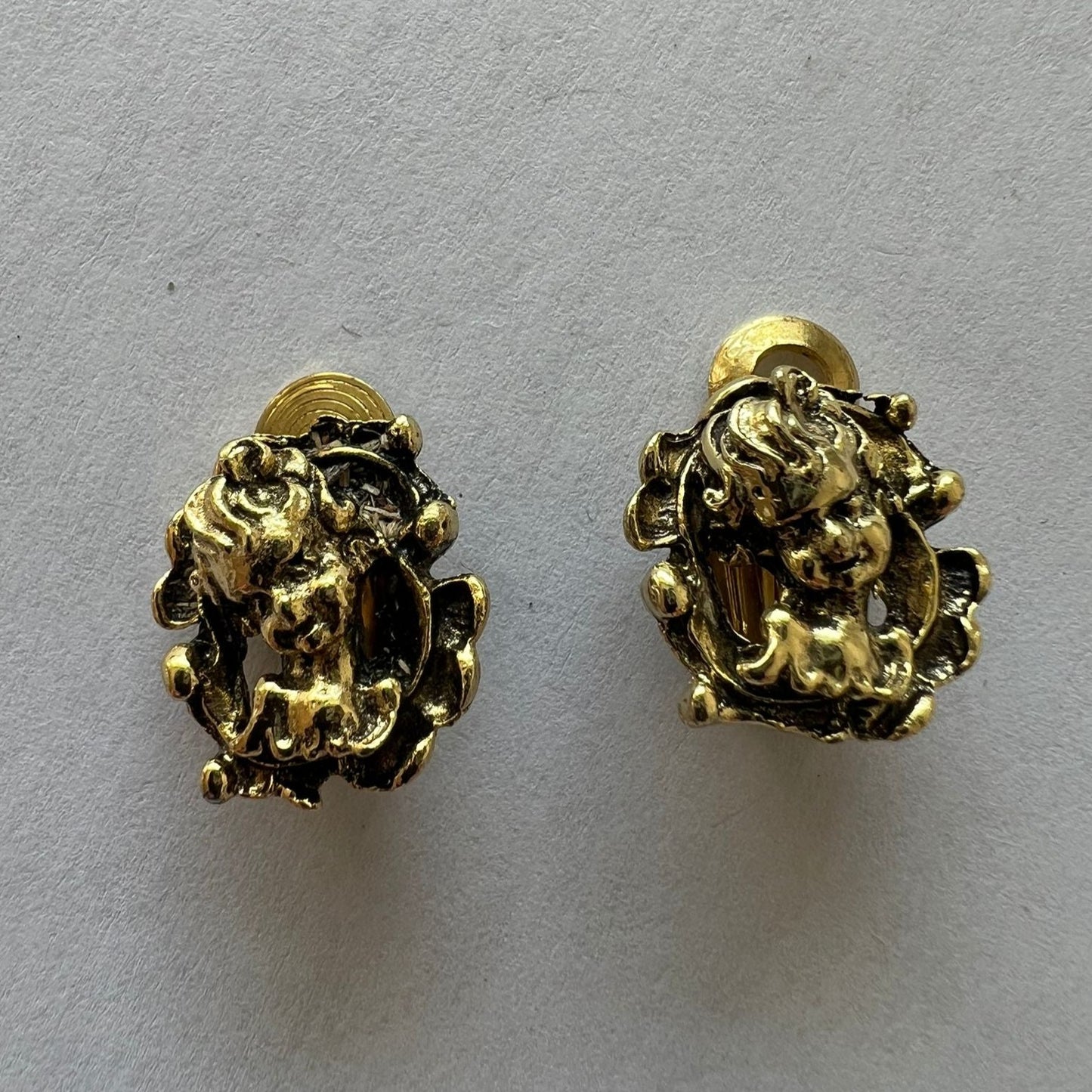3015 Vintage Engel Ohrclip 18mm