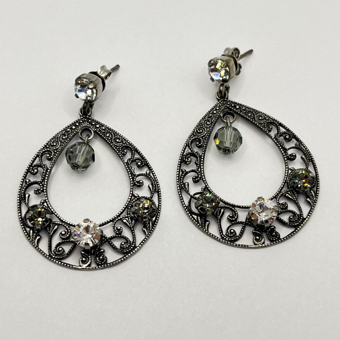 30672 Vintage Swarovski Kristallen Ohrhanger 42mm