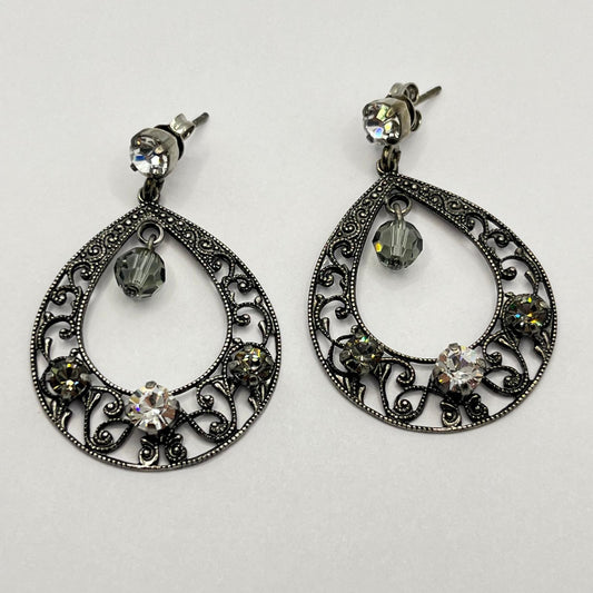 30672 Vintage Swarovski Kristallen Ohrhanger 42mm